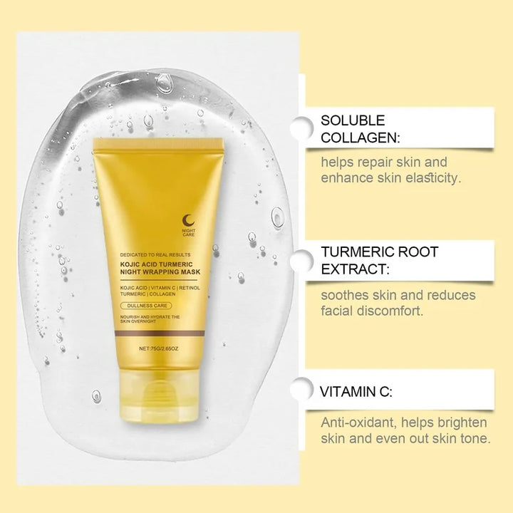 MEDICUBE - Kojic Acid Turmeric Night Wrapping Mask